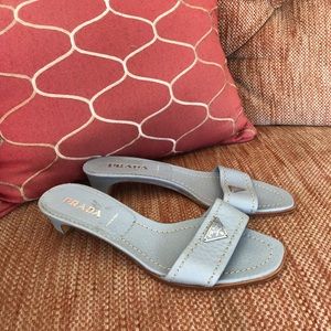 •Prada• Baby Blue Kitten Heels